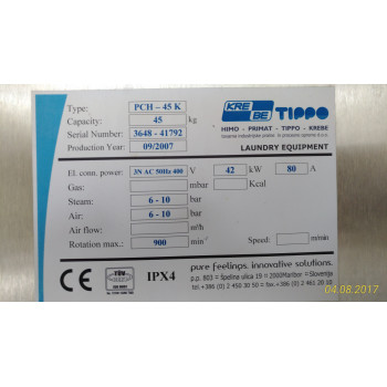 Maq. Lavar Barreira Sanitária Krebe 45 Kg Maq. Lavar Barreira Sanitária Krebe 45 Kg